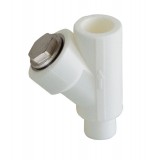 Kalde 20 Герметичный фильтр (соединение муфта-штуцер) для полипропиленовых труб под сварку (цвет белый)