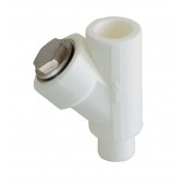 Kalde 20 Герметичный фильтр (соединение муфта-штуцер) для полипропиленовых труб под сварку (цвет белый)